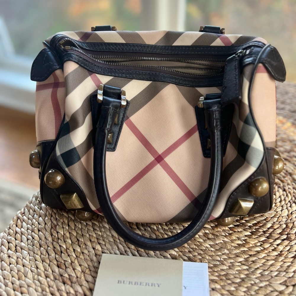 Authentic Burberry Bowling Bag Purse - Picture 8 of 11